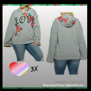 ➕ Love Floral Graphic Hoodie🌹